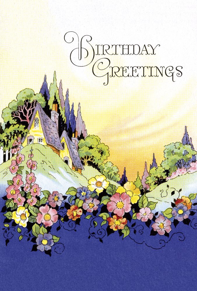 Birthday Greetings - Vintage Birthday Card