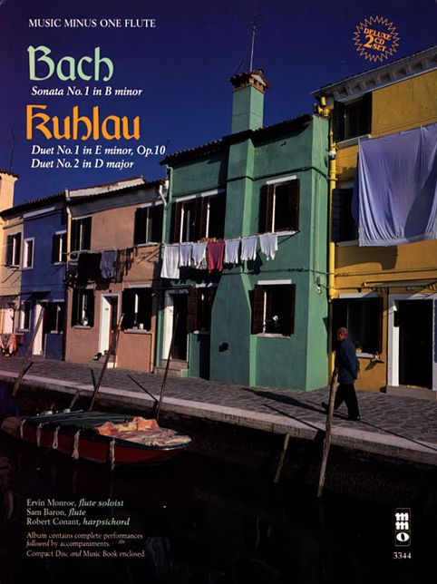 Bach - Sonata No. 1 in B minor; Kuhlau - Two Duets: Music Minus One Flute Deluxe 2-CD Set