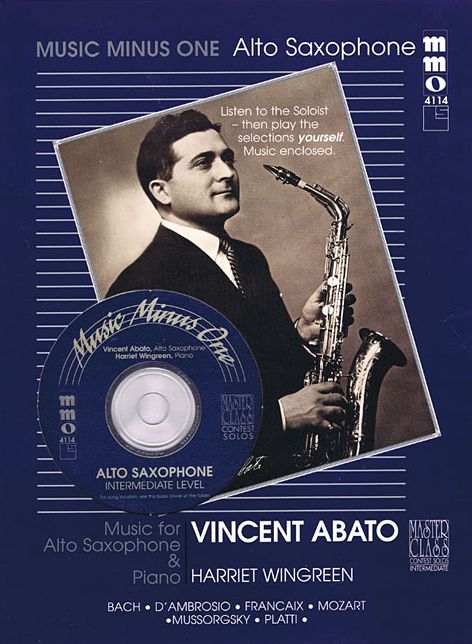Intermediate Alto Sax Solos - Volume 2 (Vincent Abato): Music Minus One Alto Saxophone