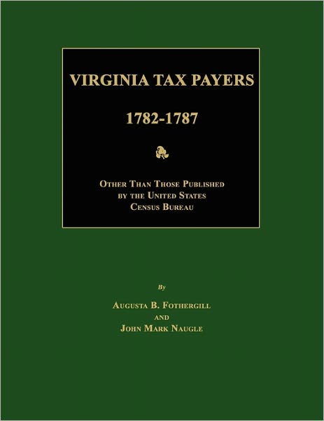 Virginia Tax Payers 1782 - 1787; Other Than Those Published By The United States Census Bureau
