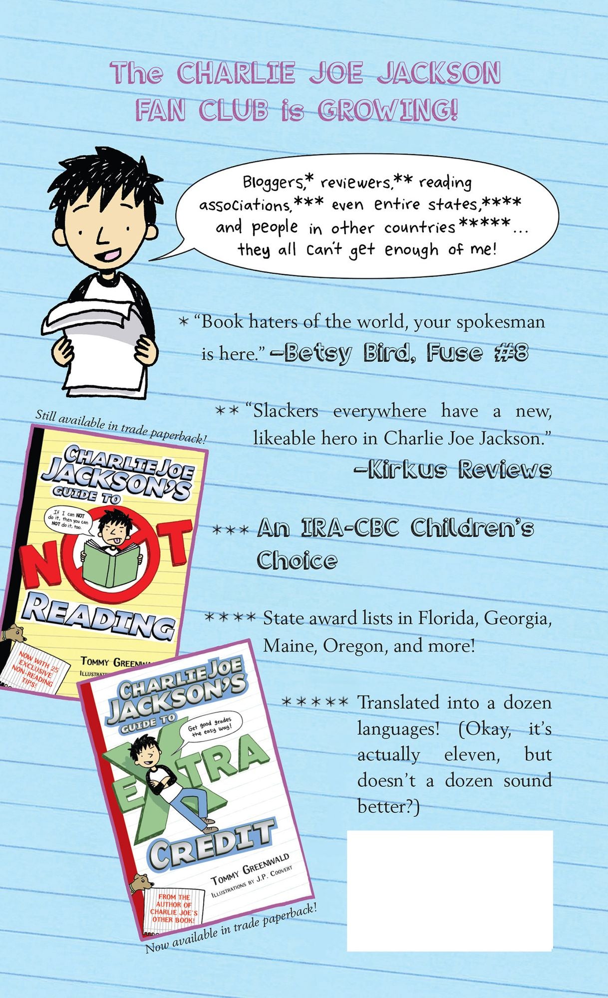 Charlie Joe Jackson's Guide to Summer Vacation (Charlie Joe Jackson Series #3)