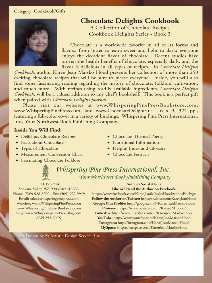 Chocolate Delights Cookbook: A Collection of Chocolate Recipes