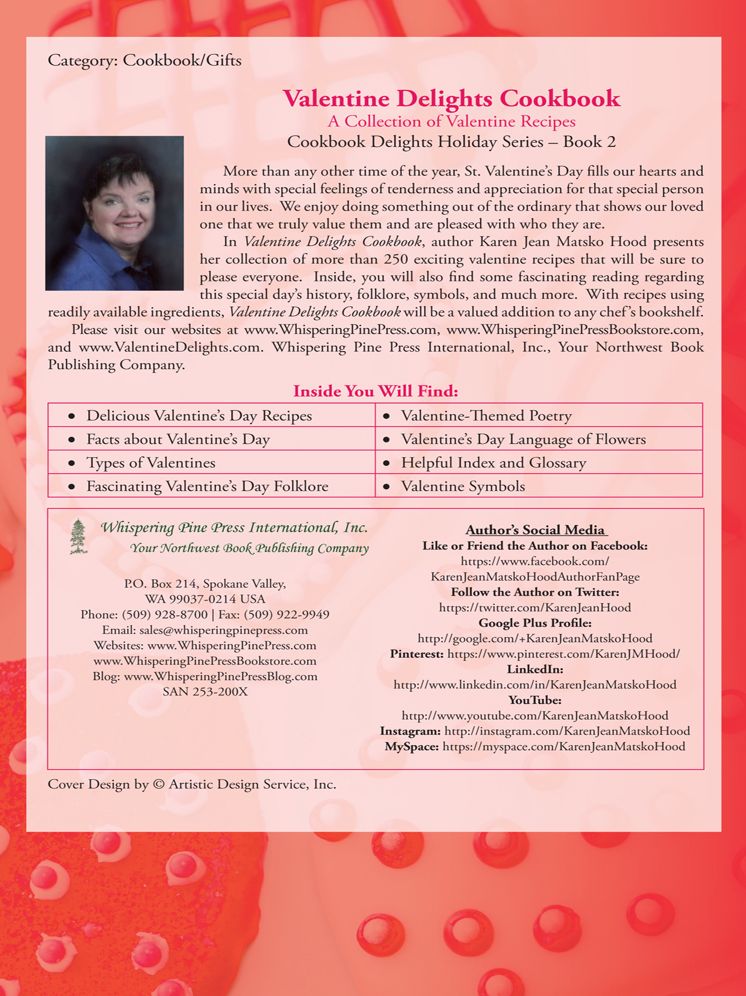 Valentine Delights Cookbook: A Collection of Valentine Recipes