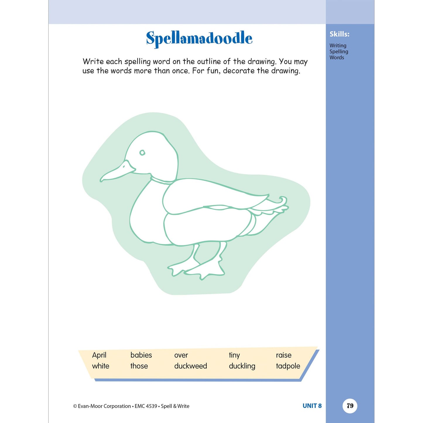 Skill Sharpeners Spell & Write Grade 3