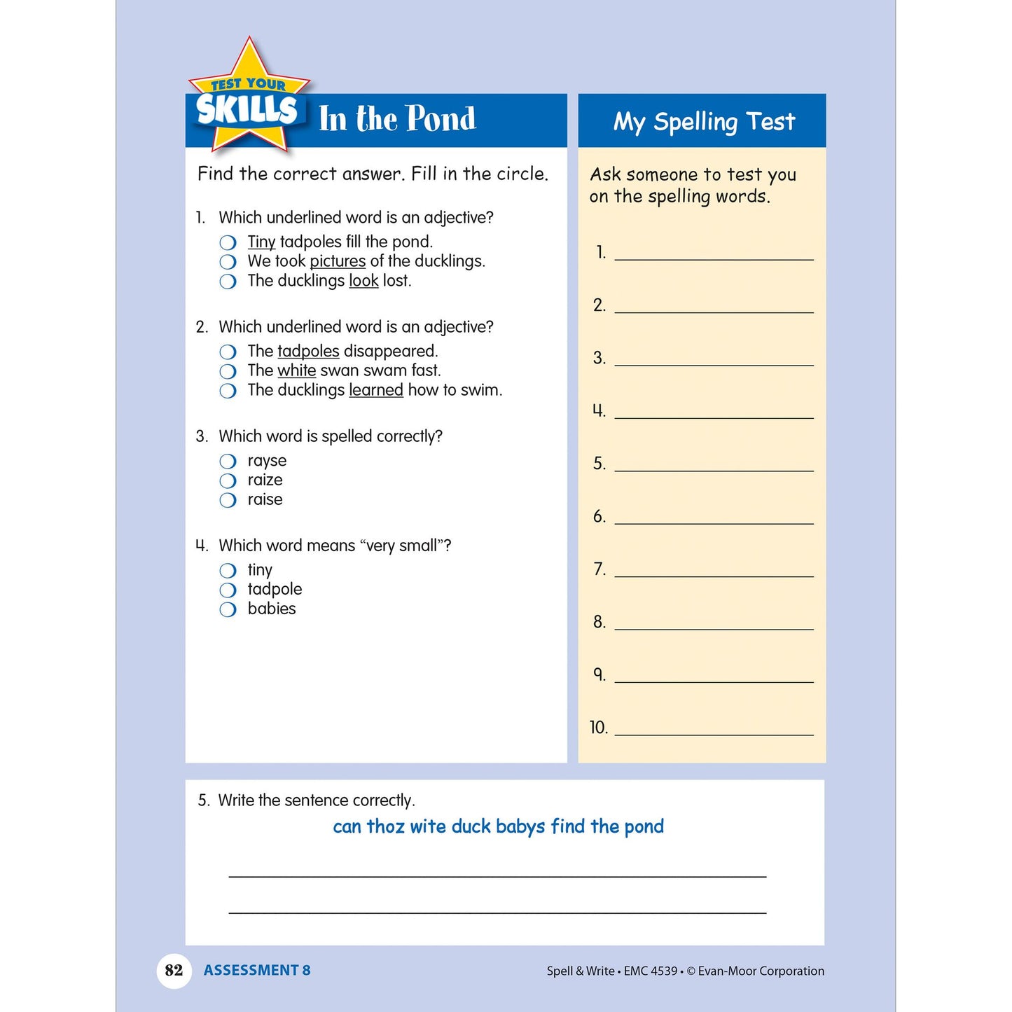 Skill Sharpeners Spell & Write Grade 3