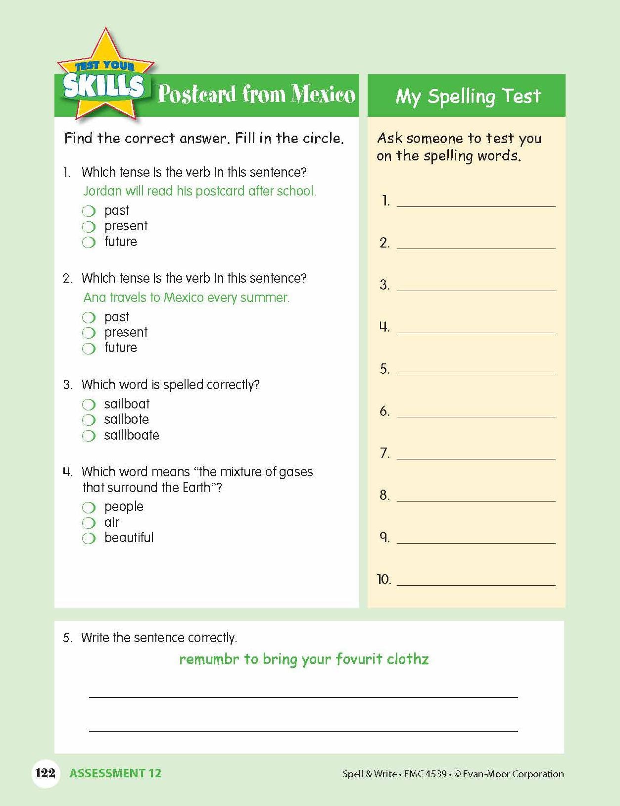Skill Sharpeners Spell & Write Grade 3