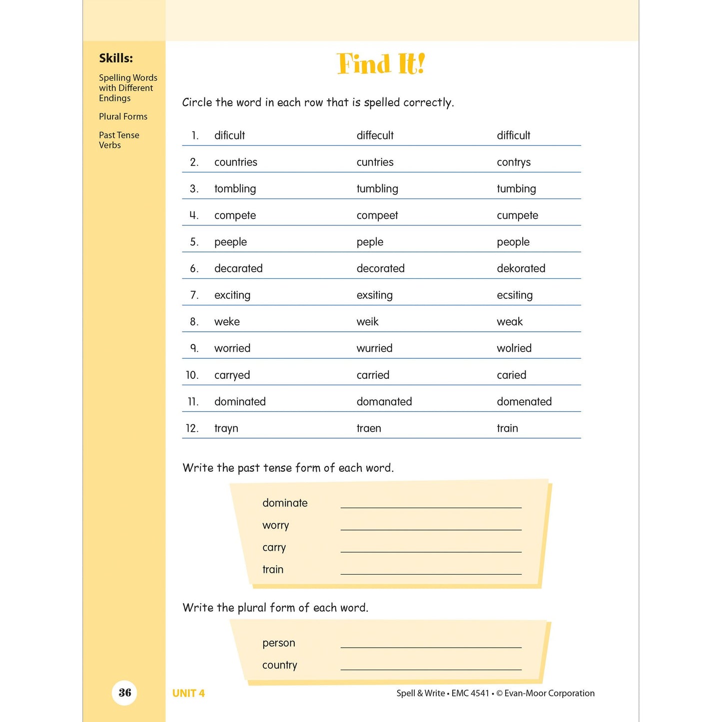 Skill Sharpeners Spell & Write Grade 5