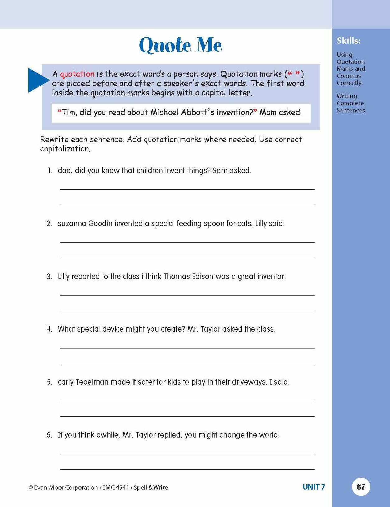 Skill Sharpeners Spell & Write Grade 5