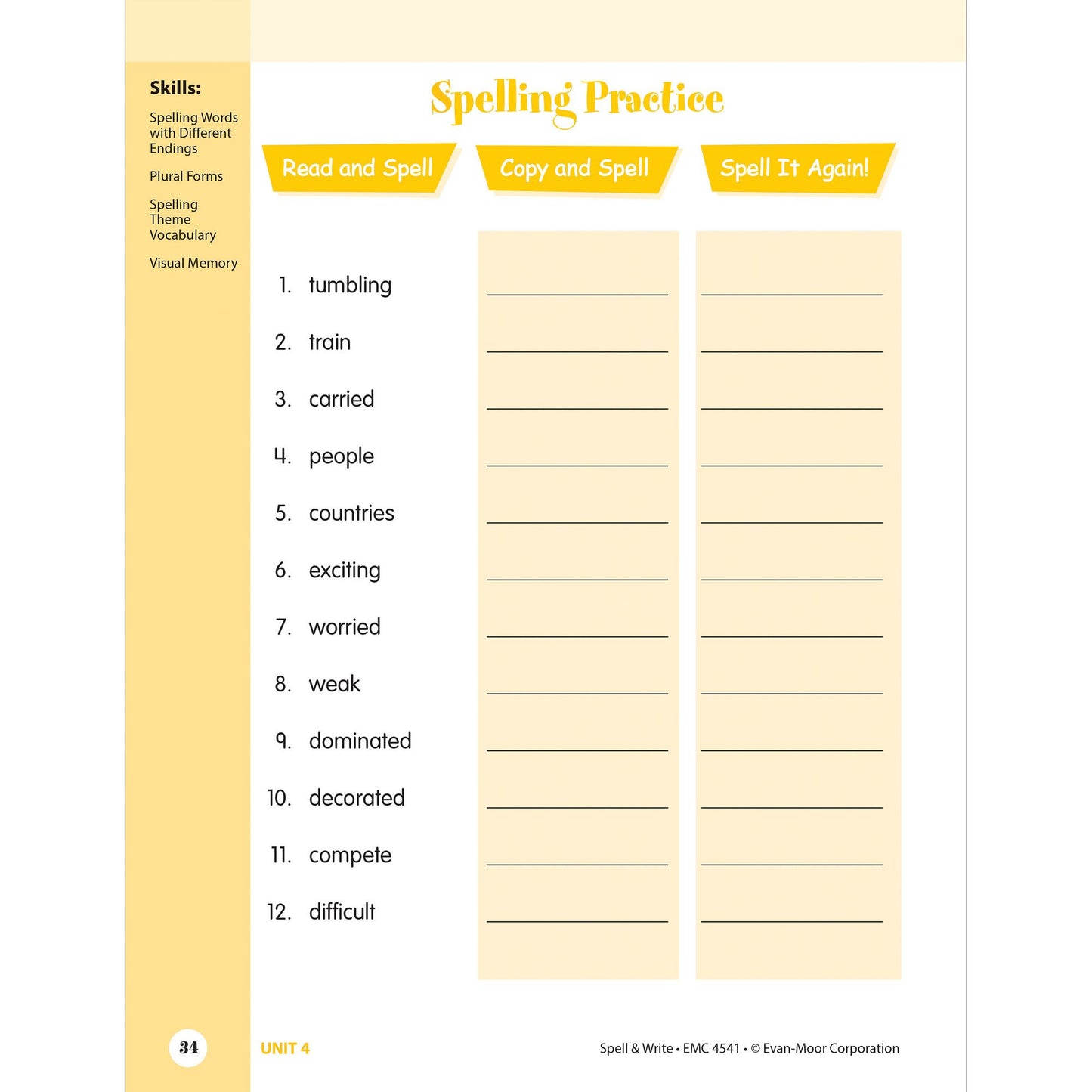 Skill Sharpeners Spell & Write Grade 5