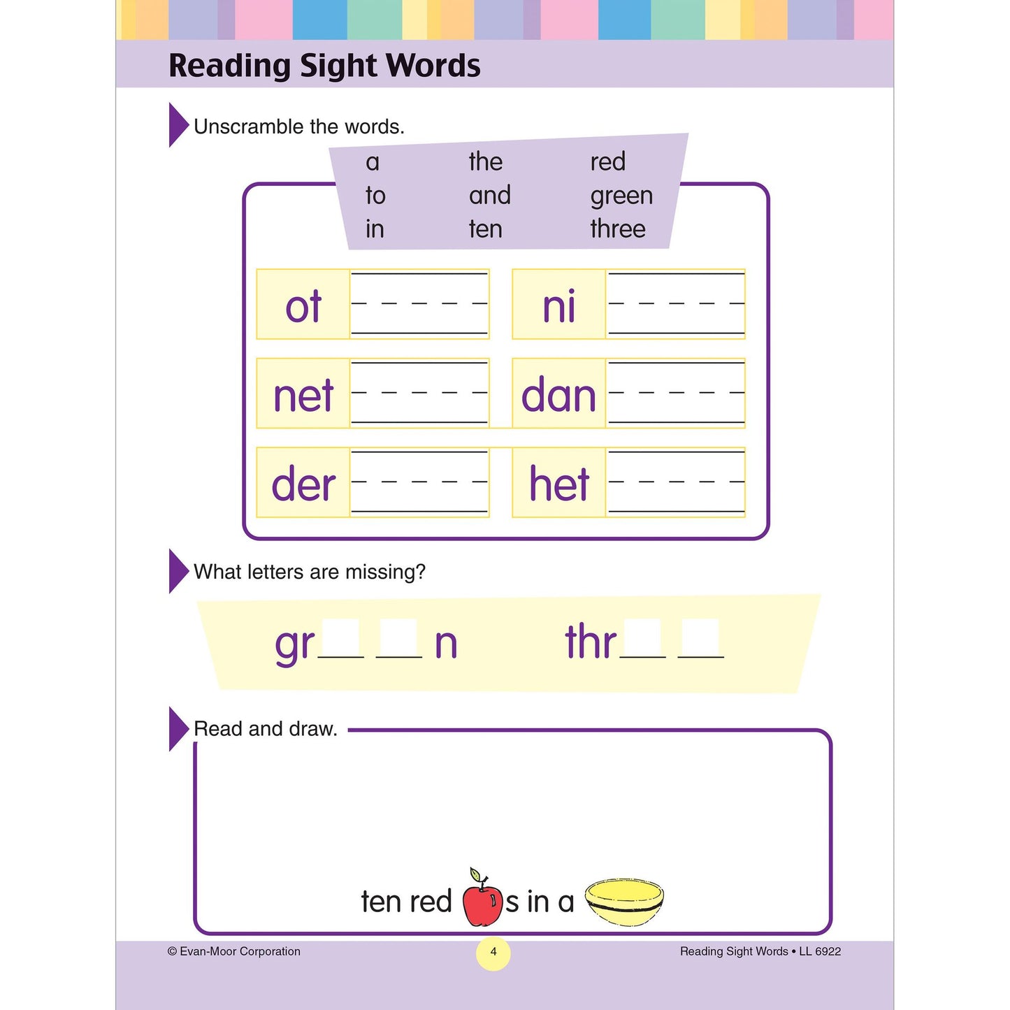 Reading Sight Words