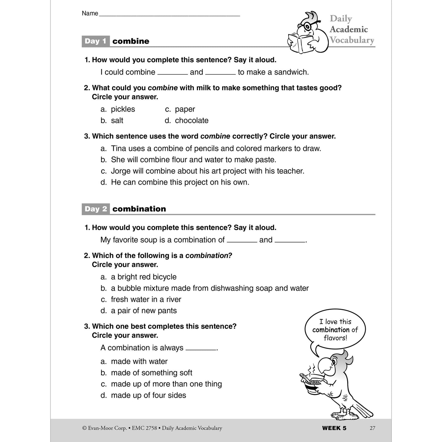 Daily Academic Vocabulary, Grade 2