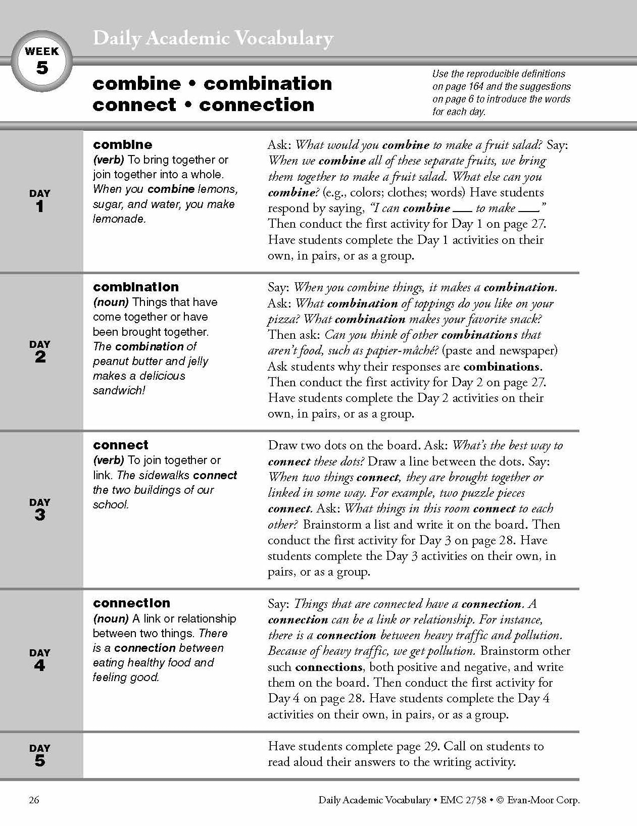 Daily Academic Vocabulary, Grade 2