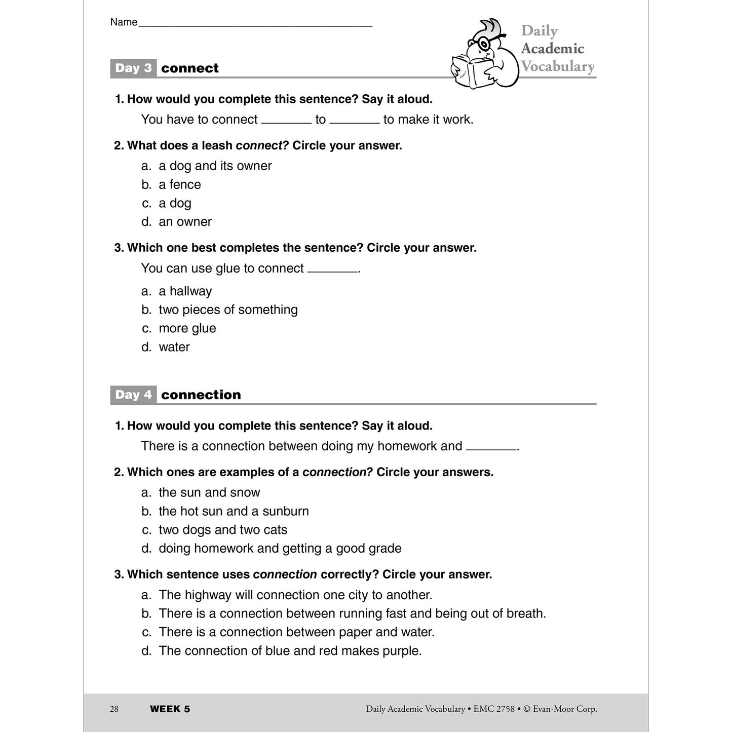 Daily Academic Vocabulary, Grade 2