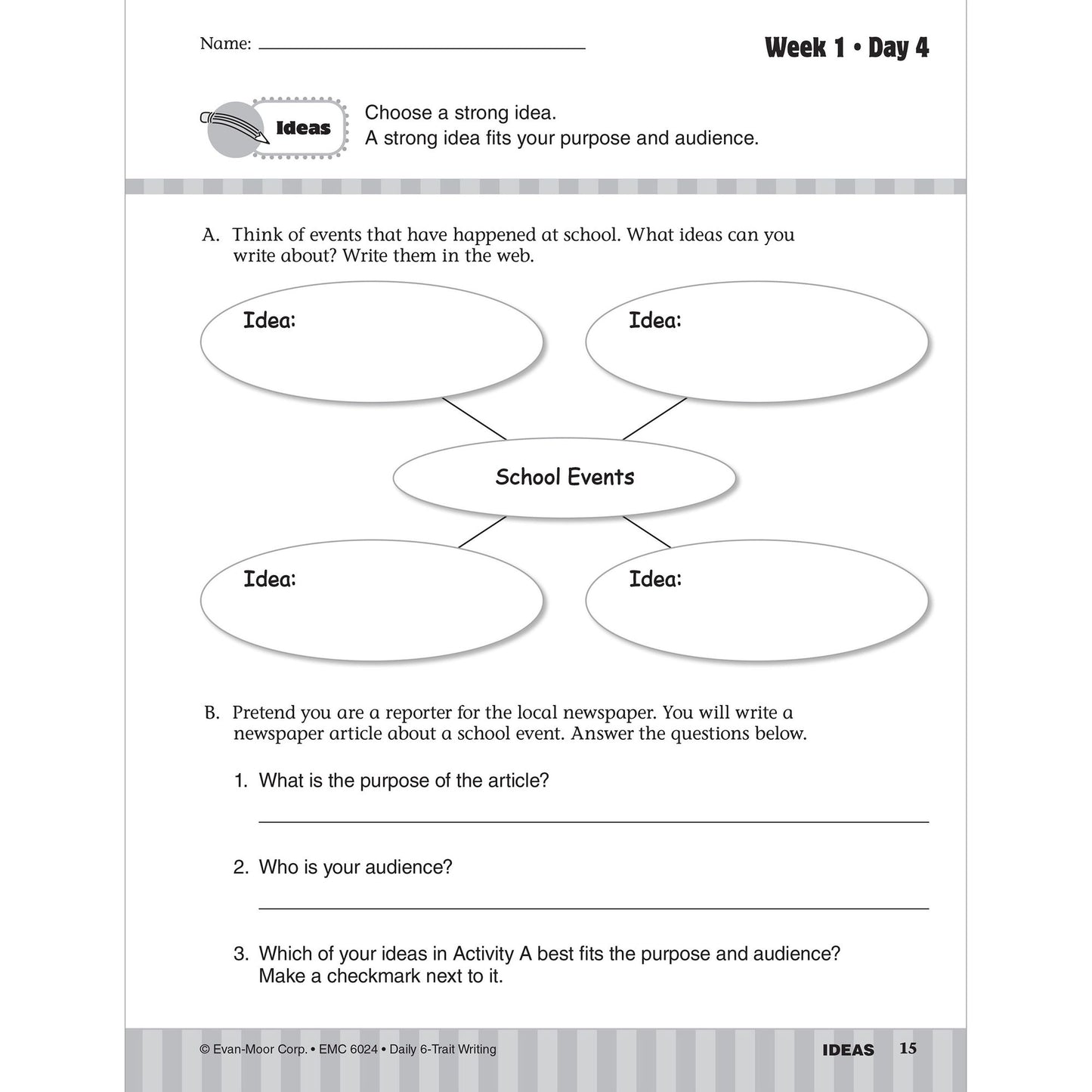 Daily 6-Trait Writing, Grade 4
