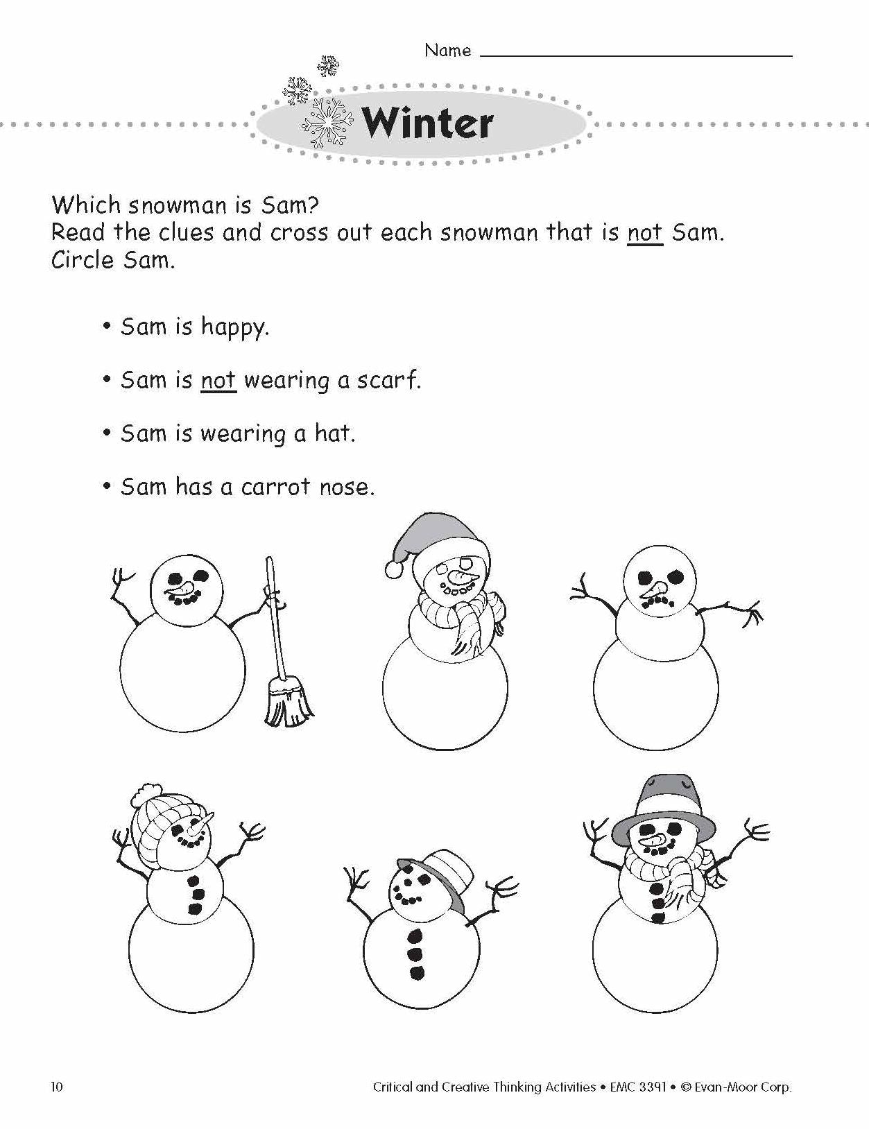Critical and Creative Thinking Activities, Grade 1