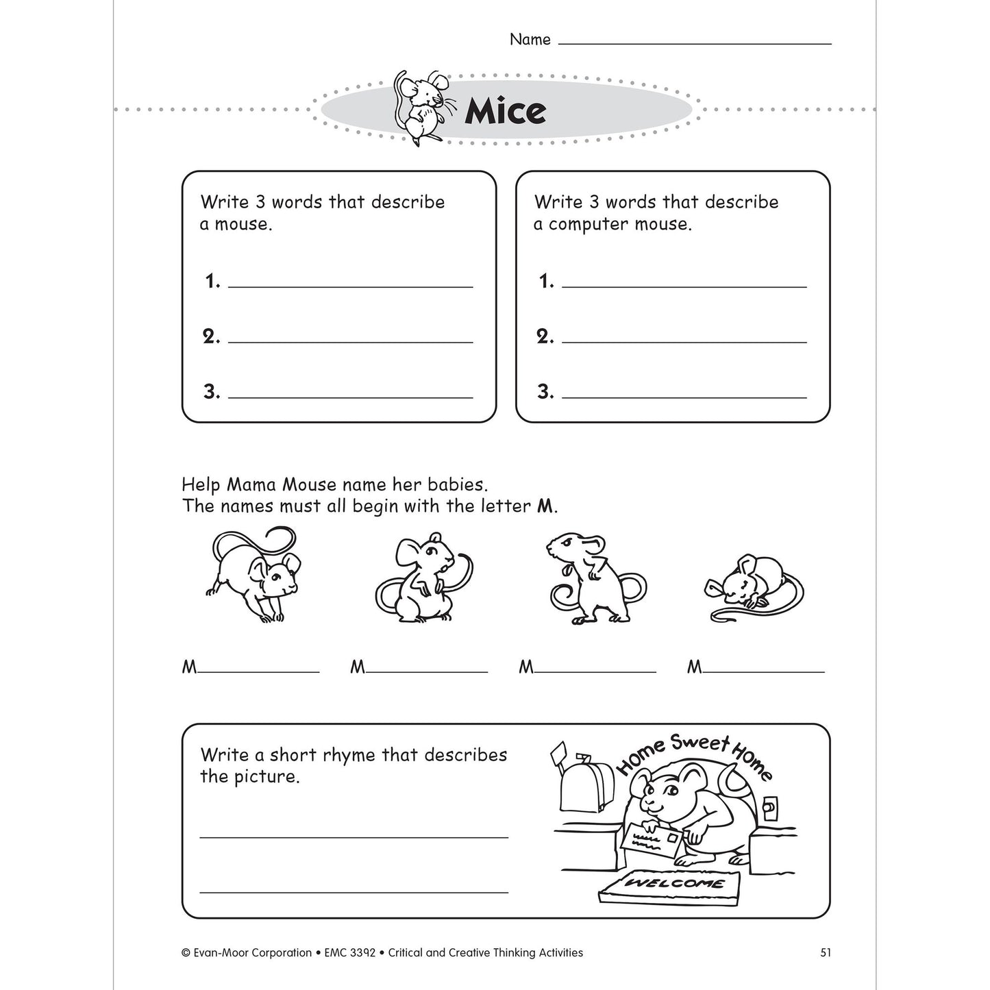 Critical and Creative Thinking Activities, Grade 2
