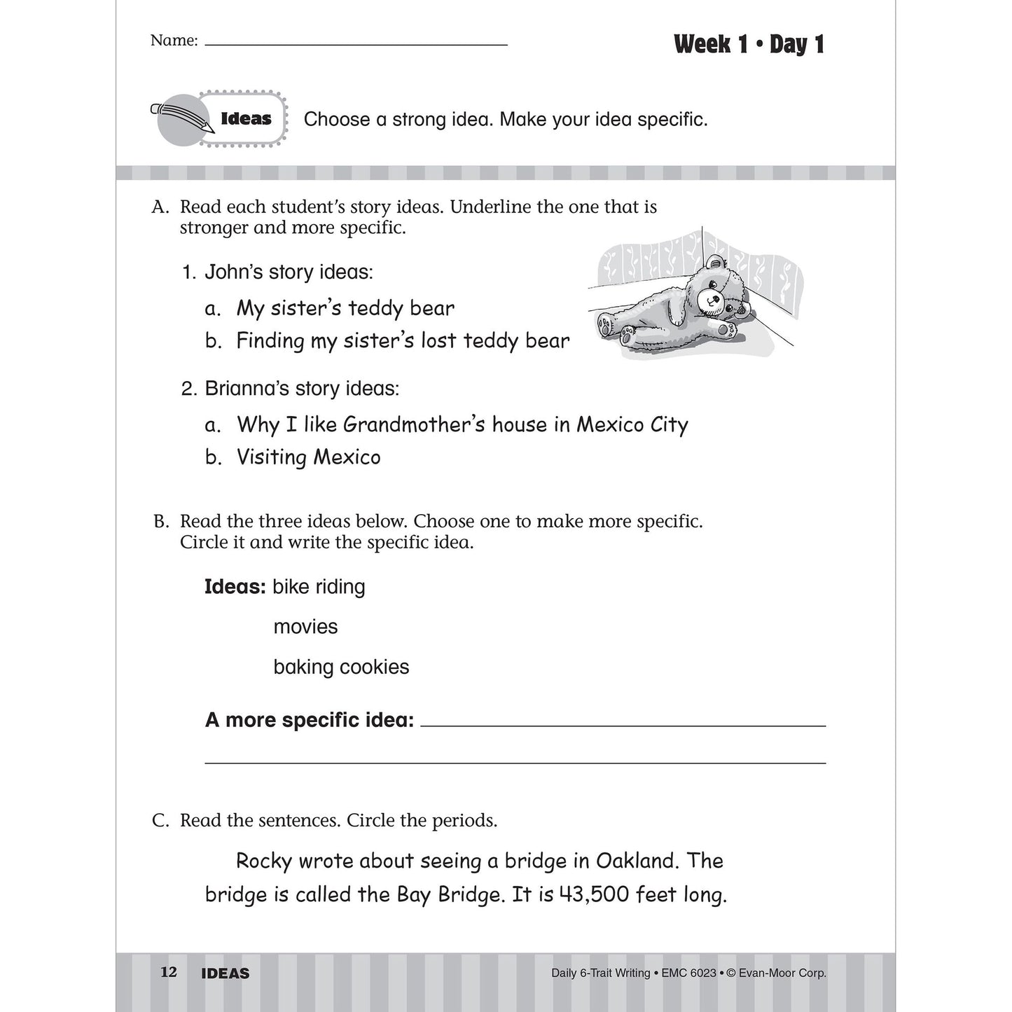 Daily 6-Trait Writing, Grade 3