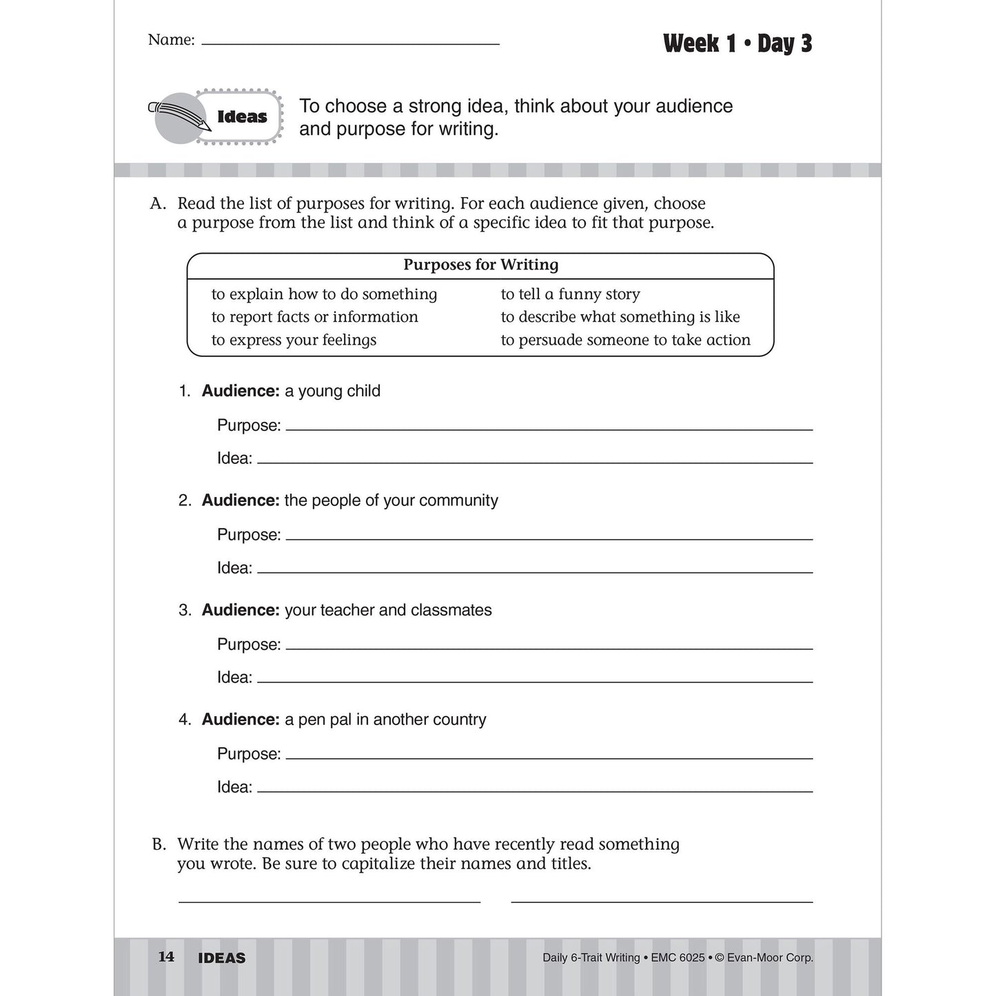 Daily 6-Trait Writing, Grade 5