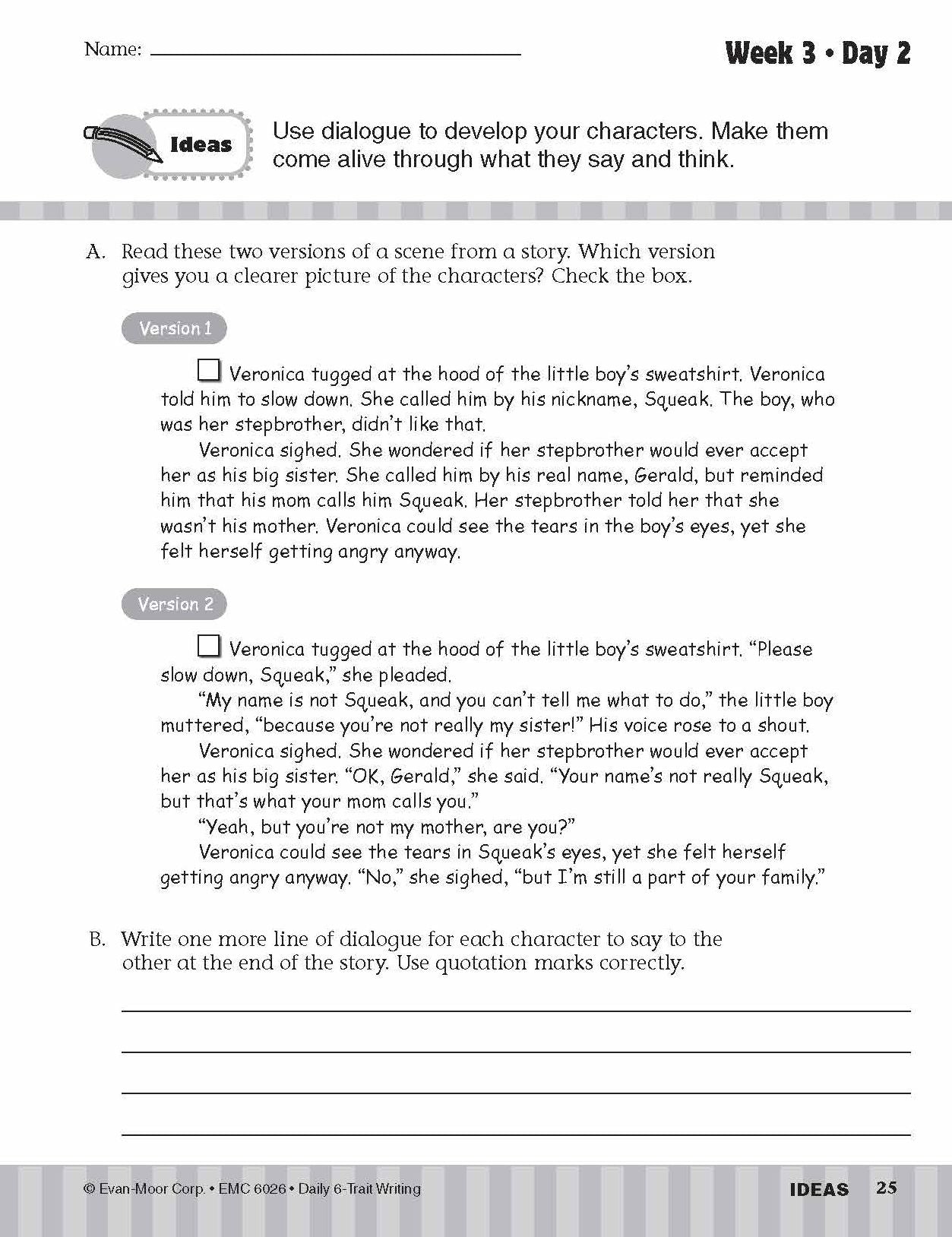 Daily 6-Trait Writing: Grade 6+