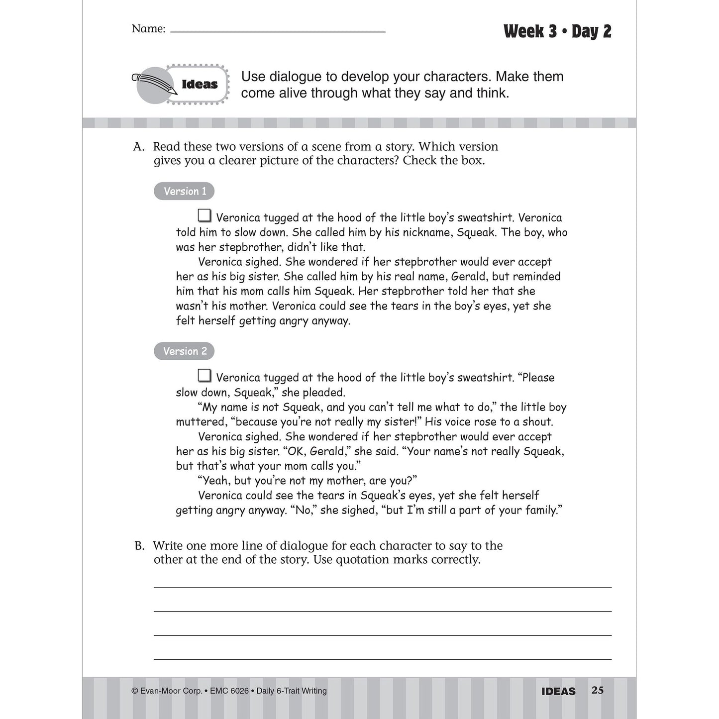 Daily 6-Trait Writing: Grade 6+