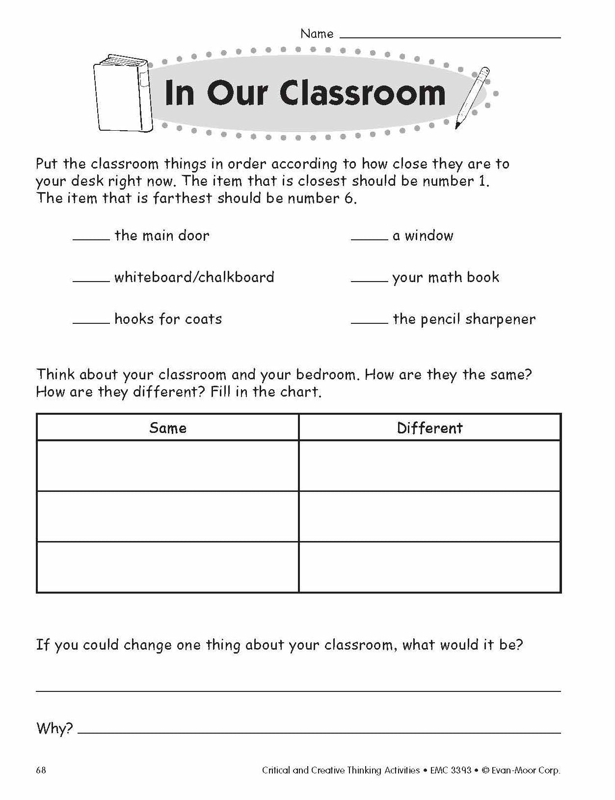Critical and Creative Thinking Activities, Grade 3
