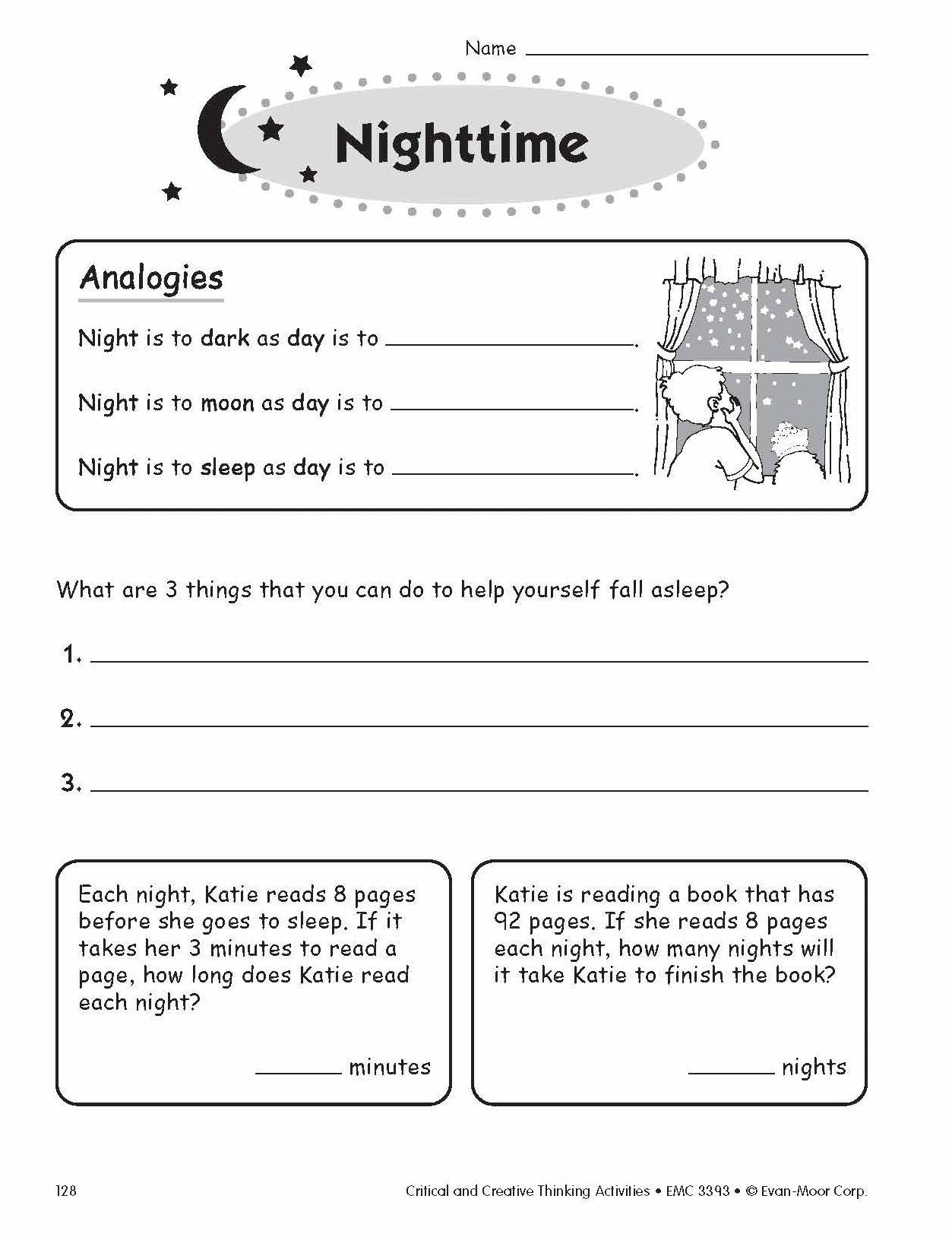 Critical and Creative Thinking Activities, Grade 3