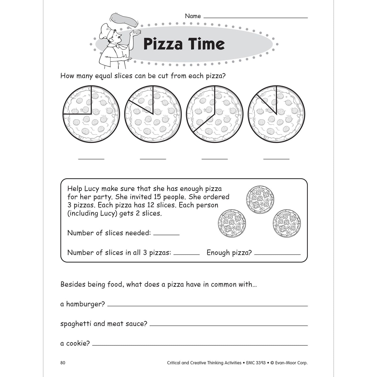 Critical and Creative Thinking Activities, Grade 3