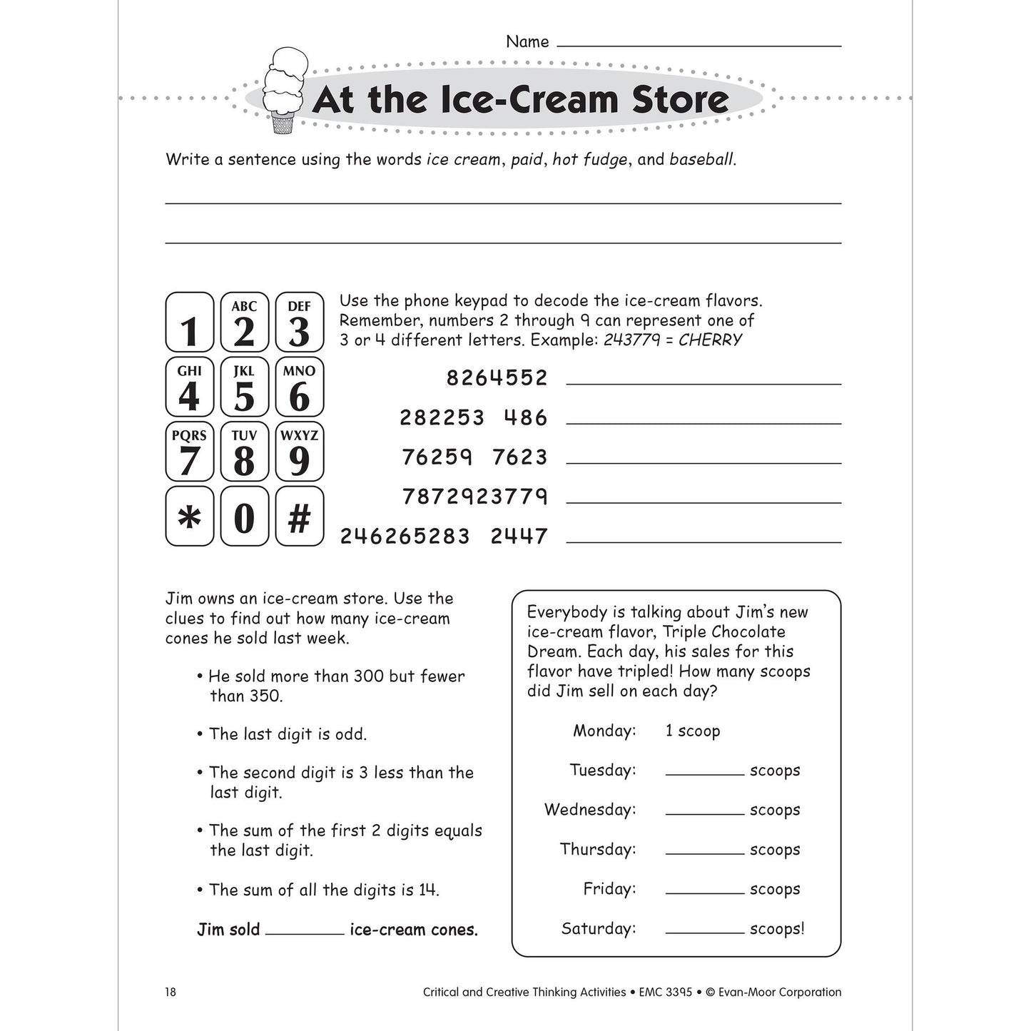 Critical and Creative Thinking Activities, Grade 5