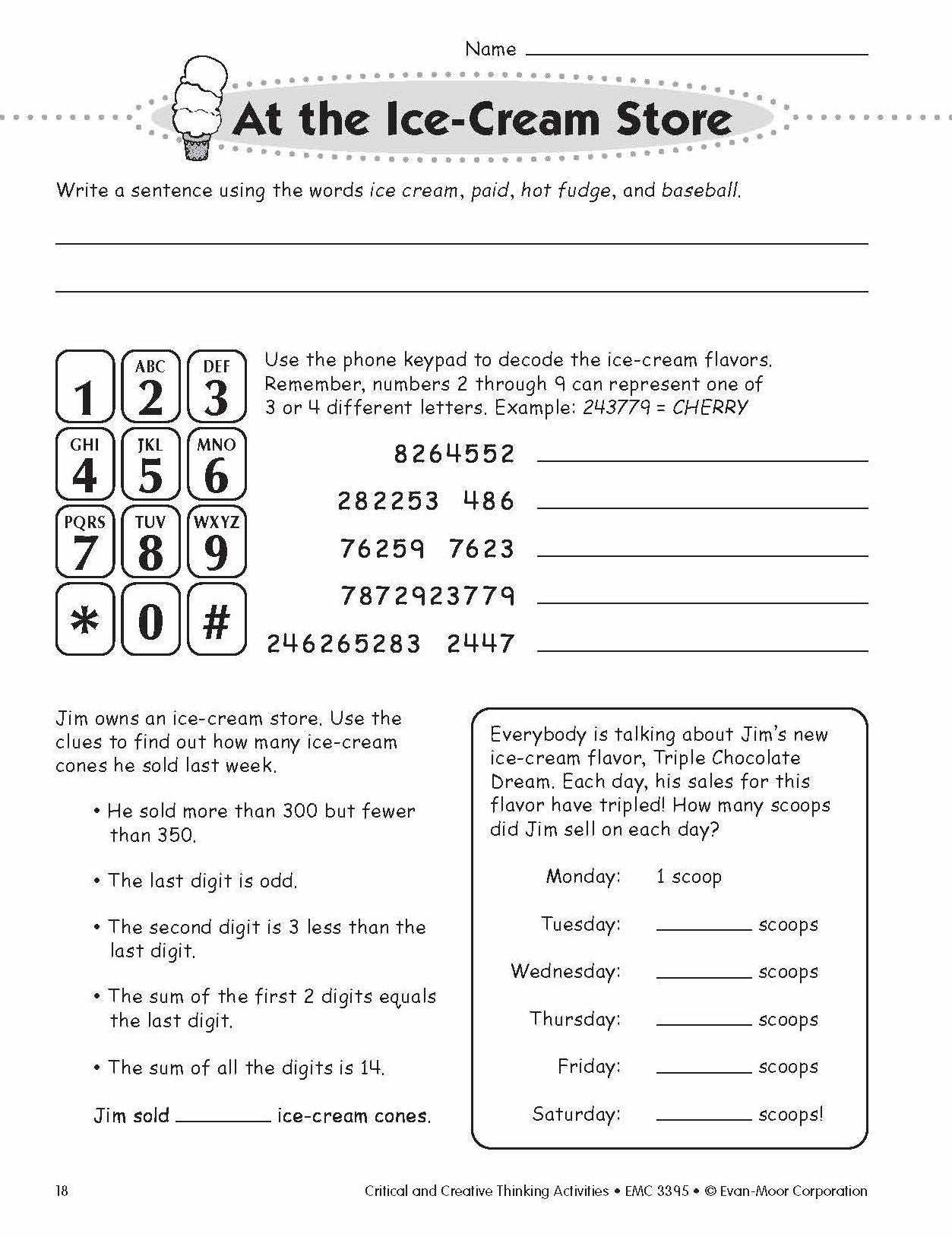 Critical and Creative Thinking Activities, Grade 5