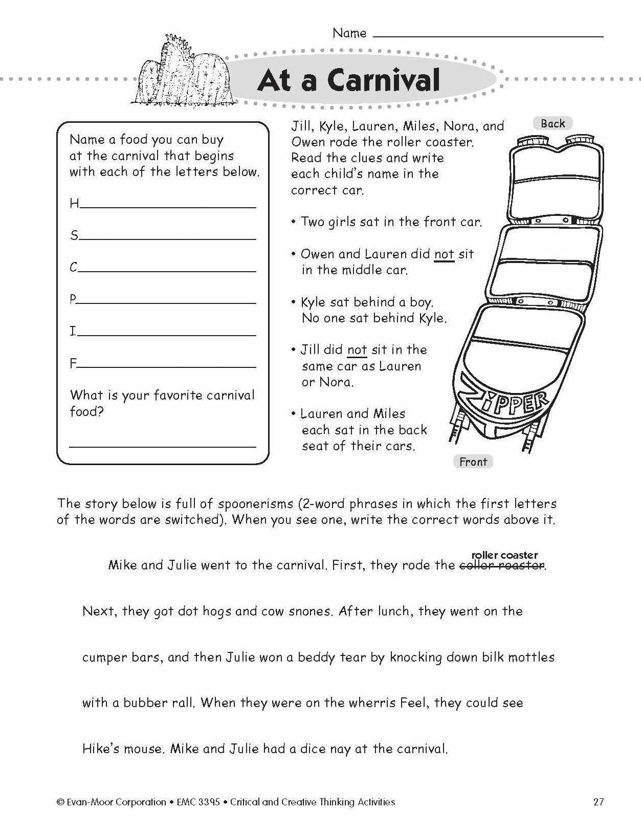 Critical and Creative Thinking Activities, Grade 5