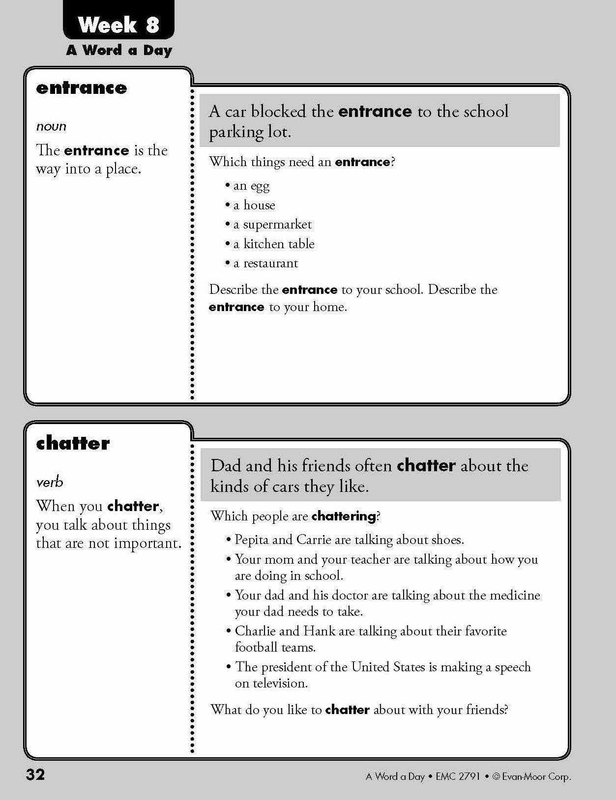 A Word a Day, Grade 1