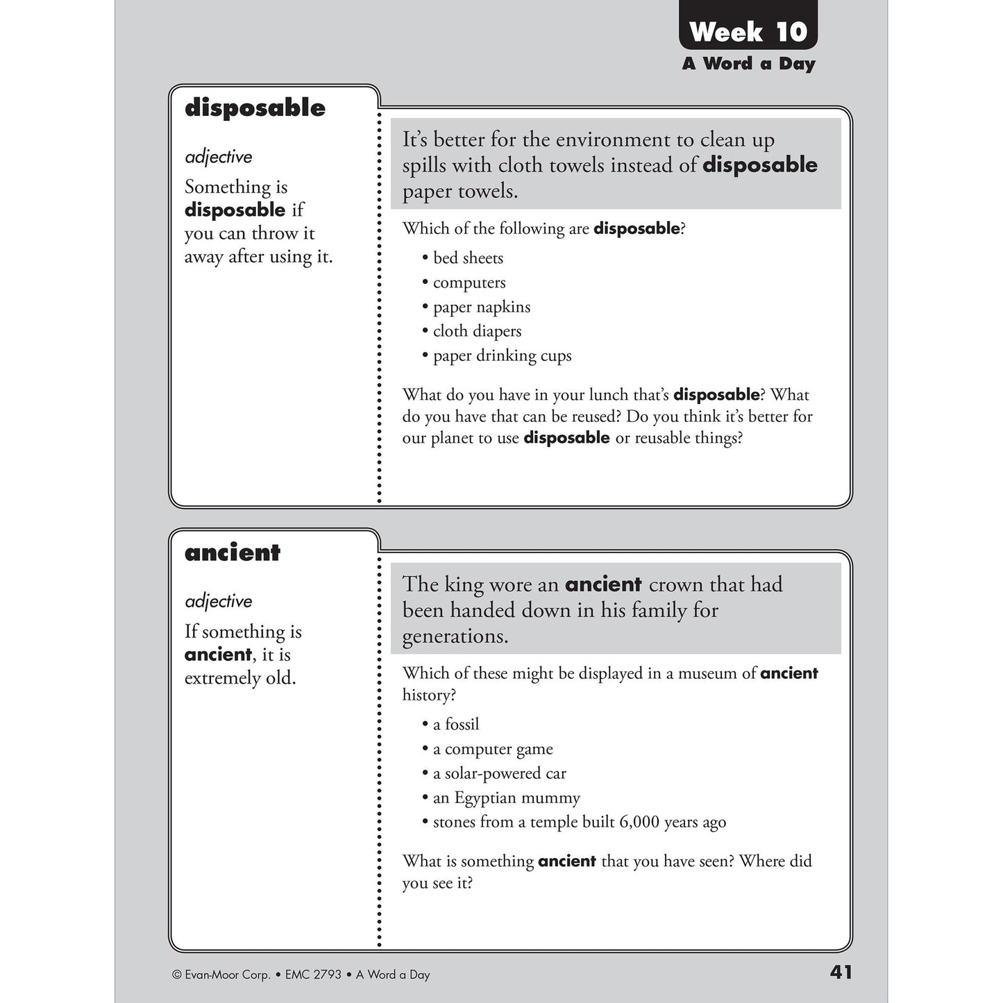 A Word a Day, Grade 3
