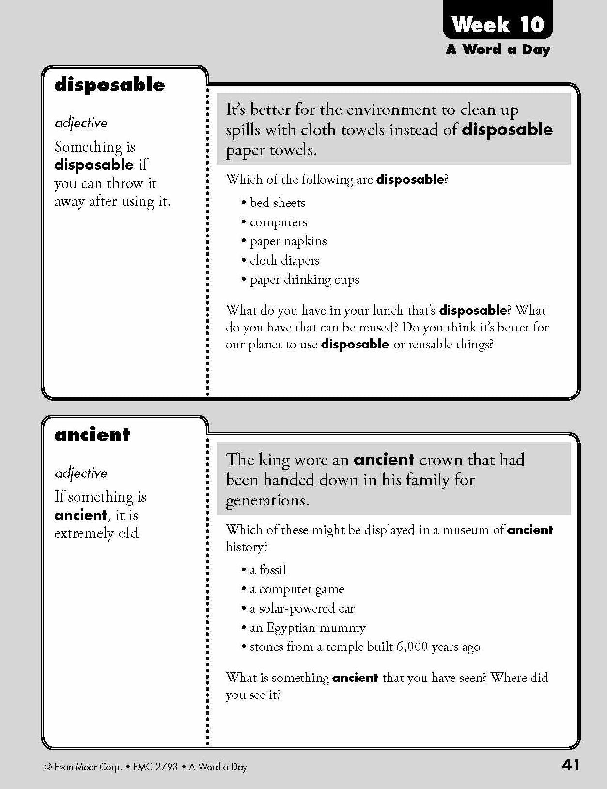 A Word a Day, Grade 3