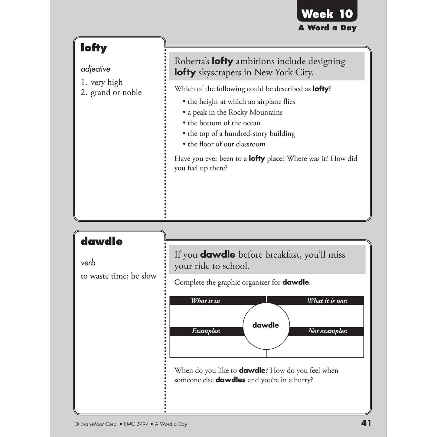 A Word a Day, Grade 4