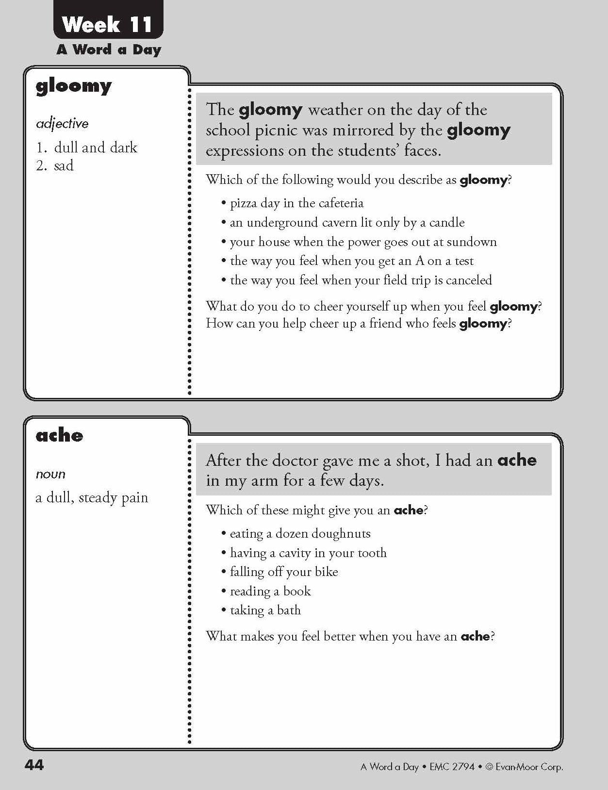 A Word a Day, Grade 4