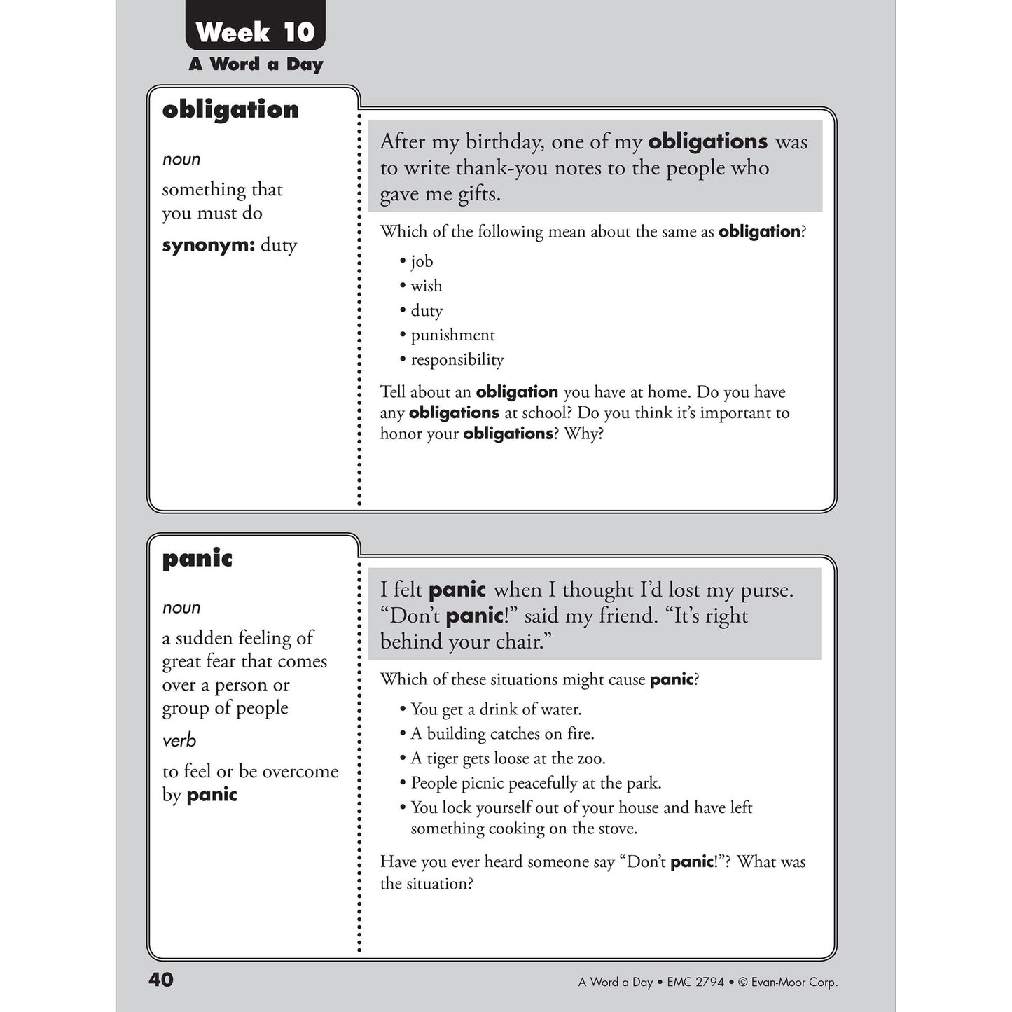 A Word a Day, Grade 4