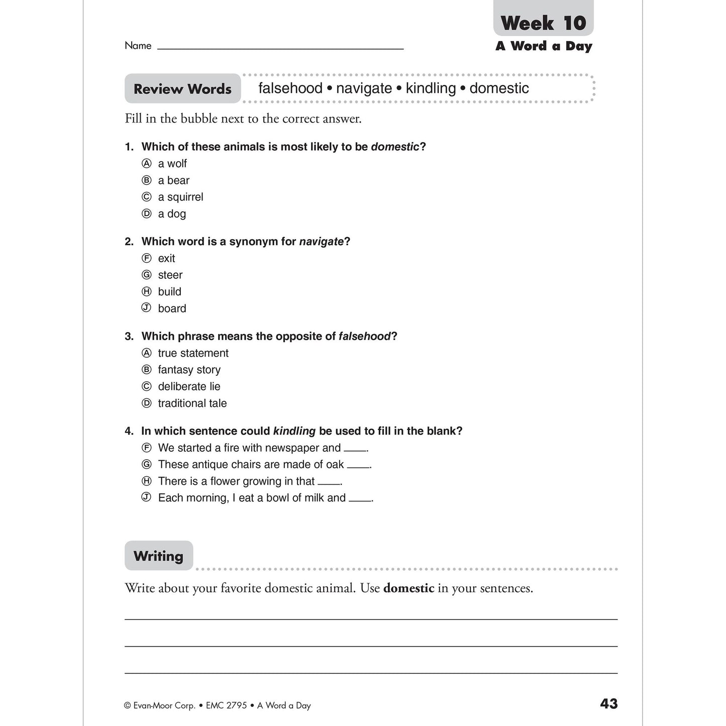 A Word a Day, Grade 5