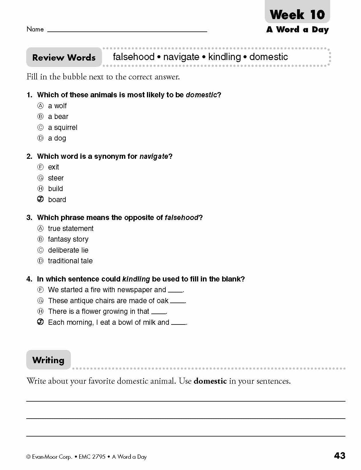 A Word a Day, Grade 5