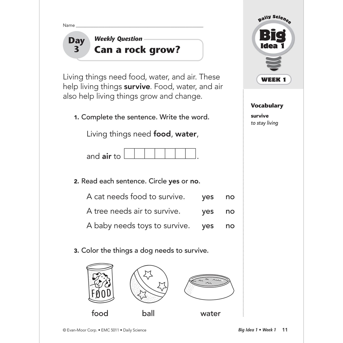 Daily Science, Grade 1