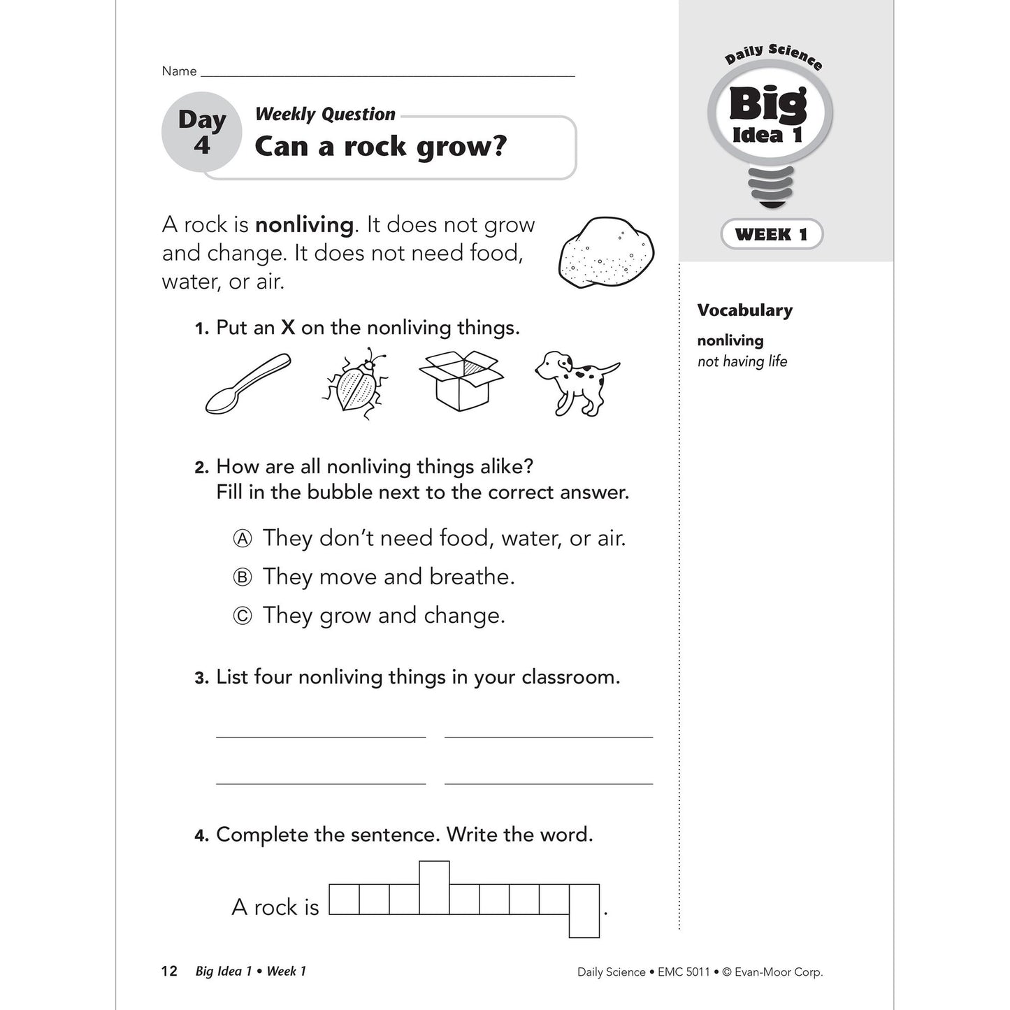 Daily Science, Grade 1
