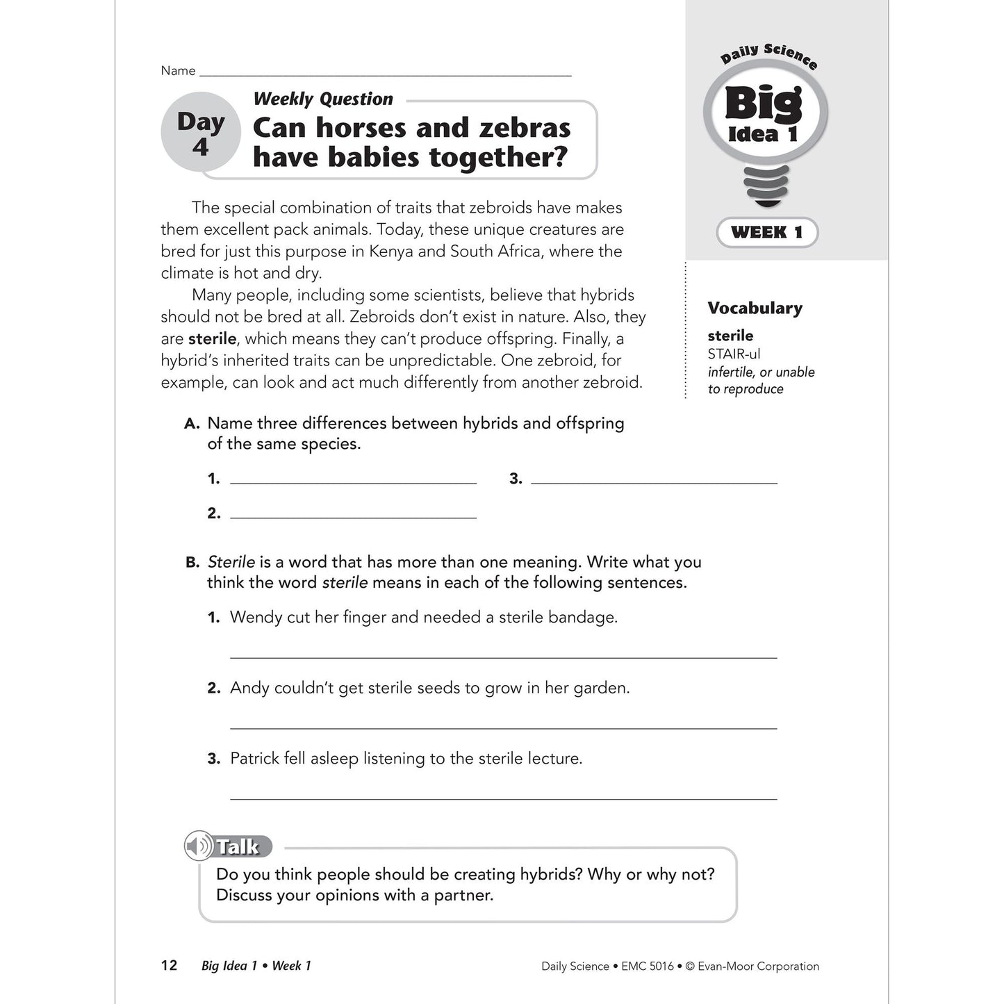 Daily Science, Grade 6+