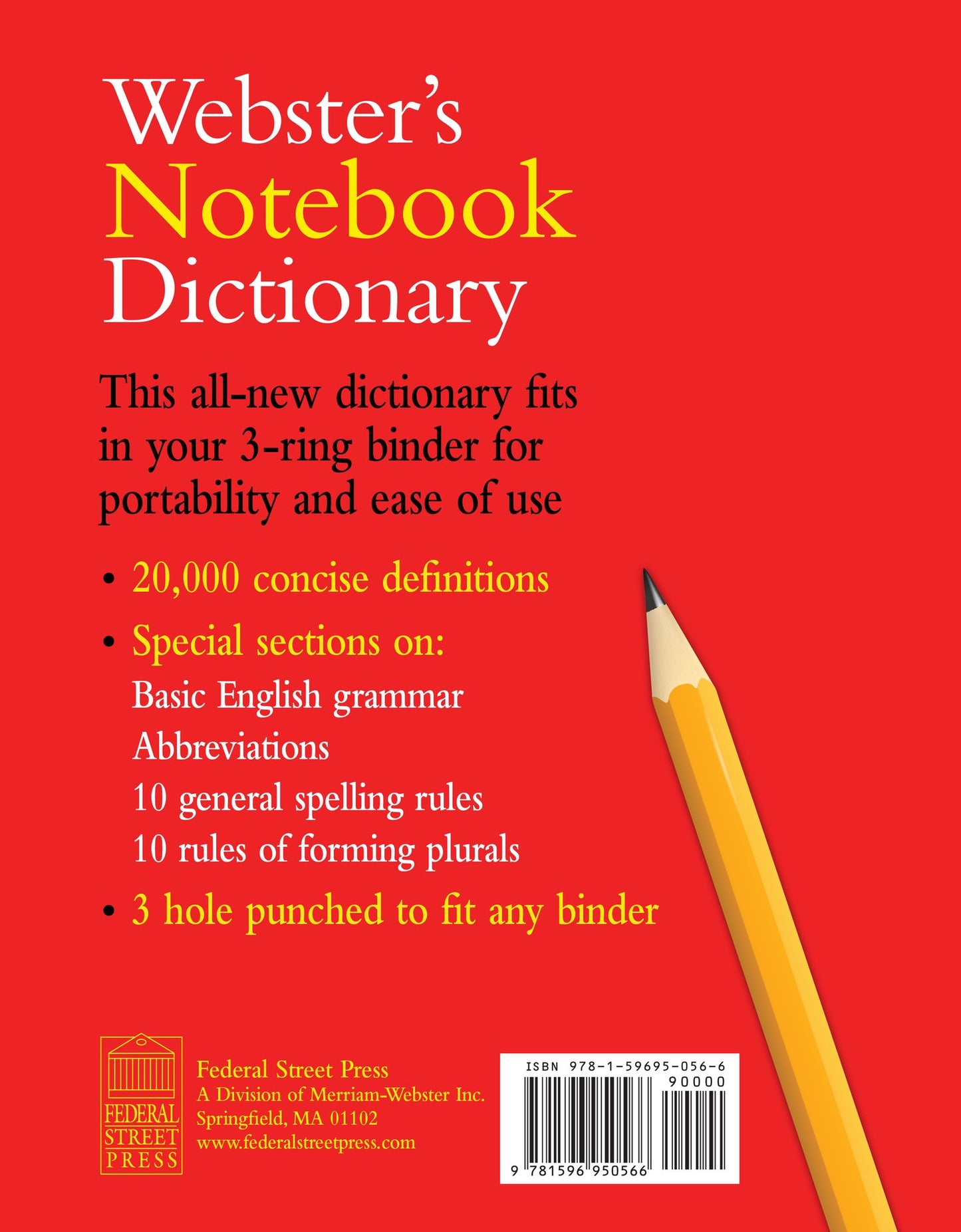 Webster's Notebook Dictionary