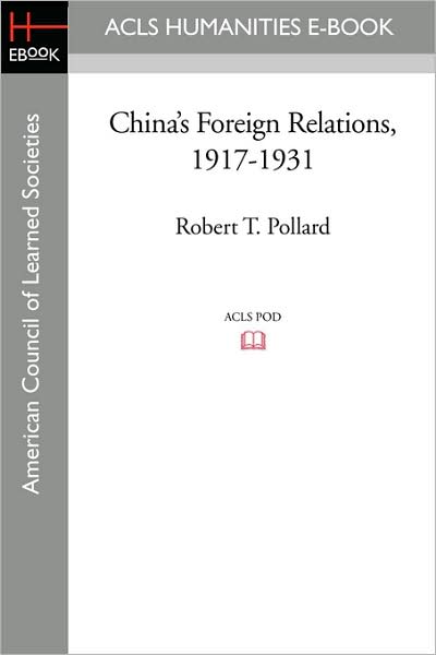 China's Foreign Relations, 1917-1931