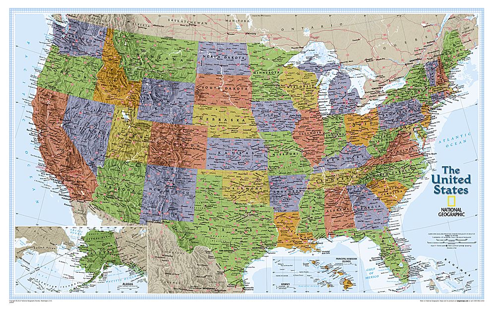 National Geographic: United States Explorer Wall Map - Laminated (32 X 20.25 Inches)
