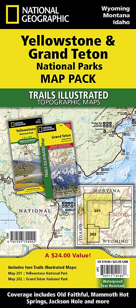 Yellowstone and Grand Teton National Parks [map Pack Bundle]