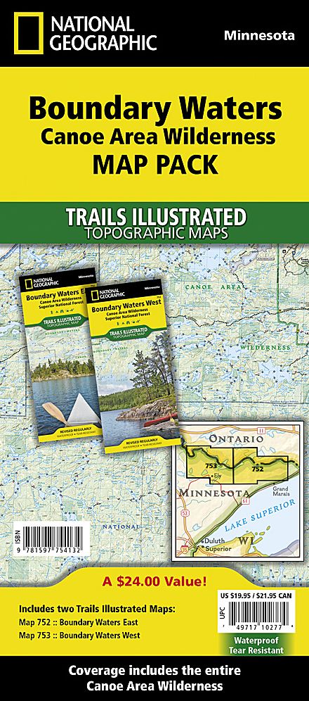 Boundary Waters Canoe Area Wilderness [map Pack Bundle]