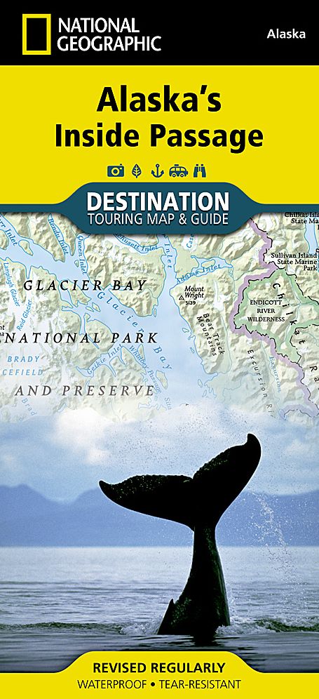 National Geographic Destination Map Alaska's Inside Passage Map
