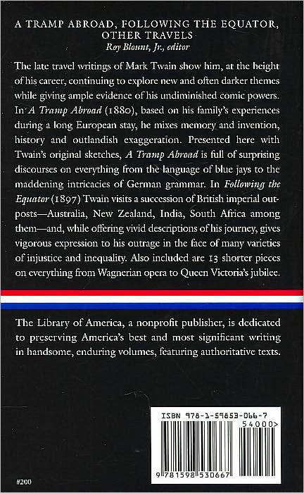Mark Twain: A Tramp Abroad, Following the Equator, Other Travels