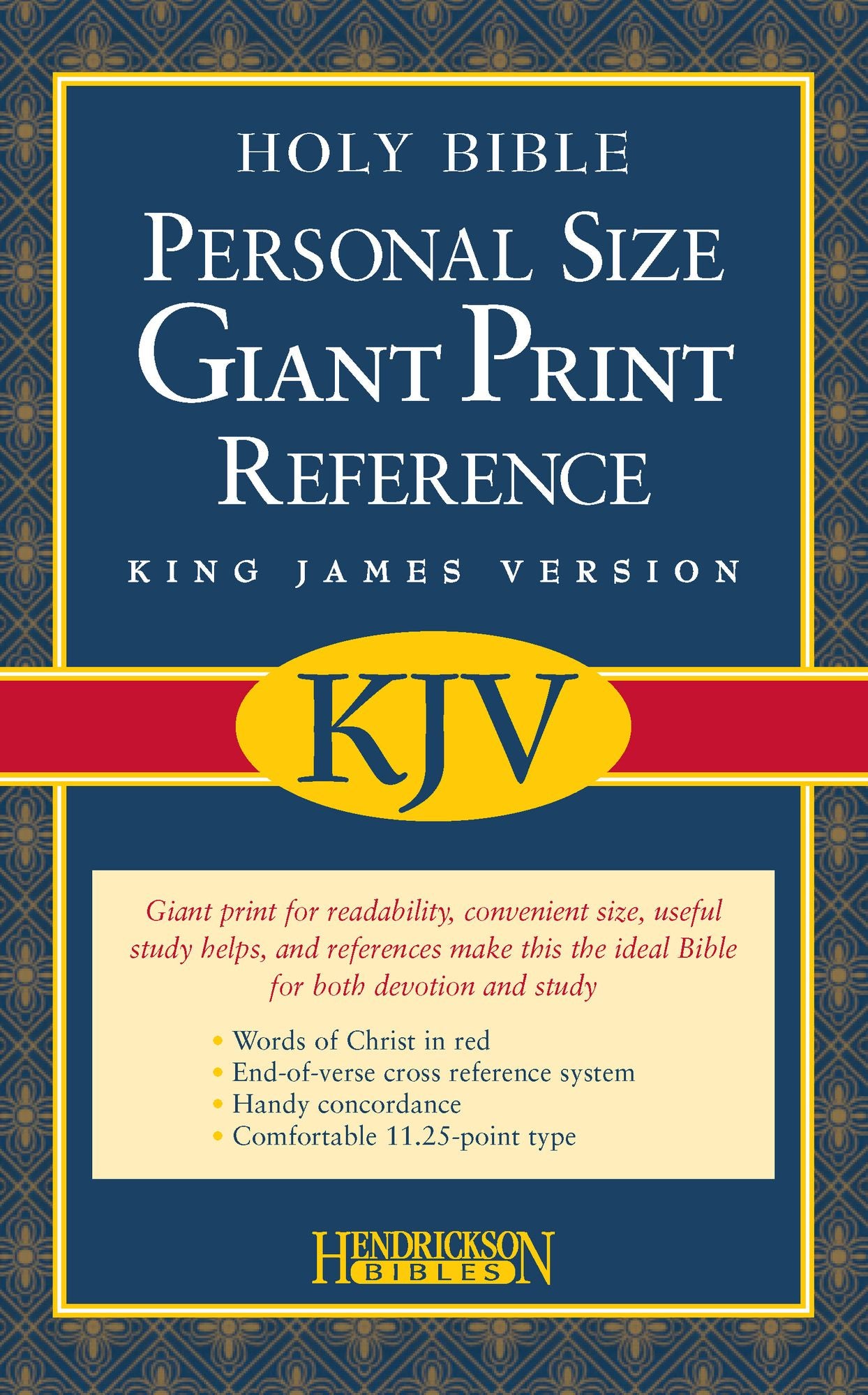 KJV Personal Size Giant Print Reference Bible: King James Version, Black Bonded Leather