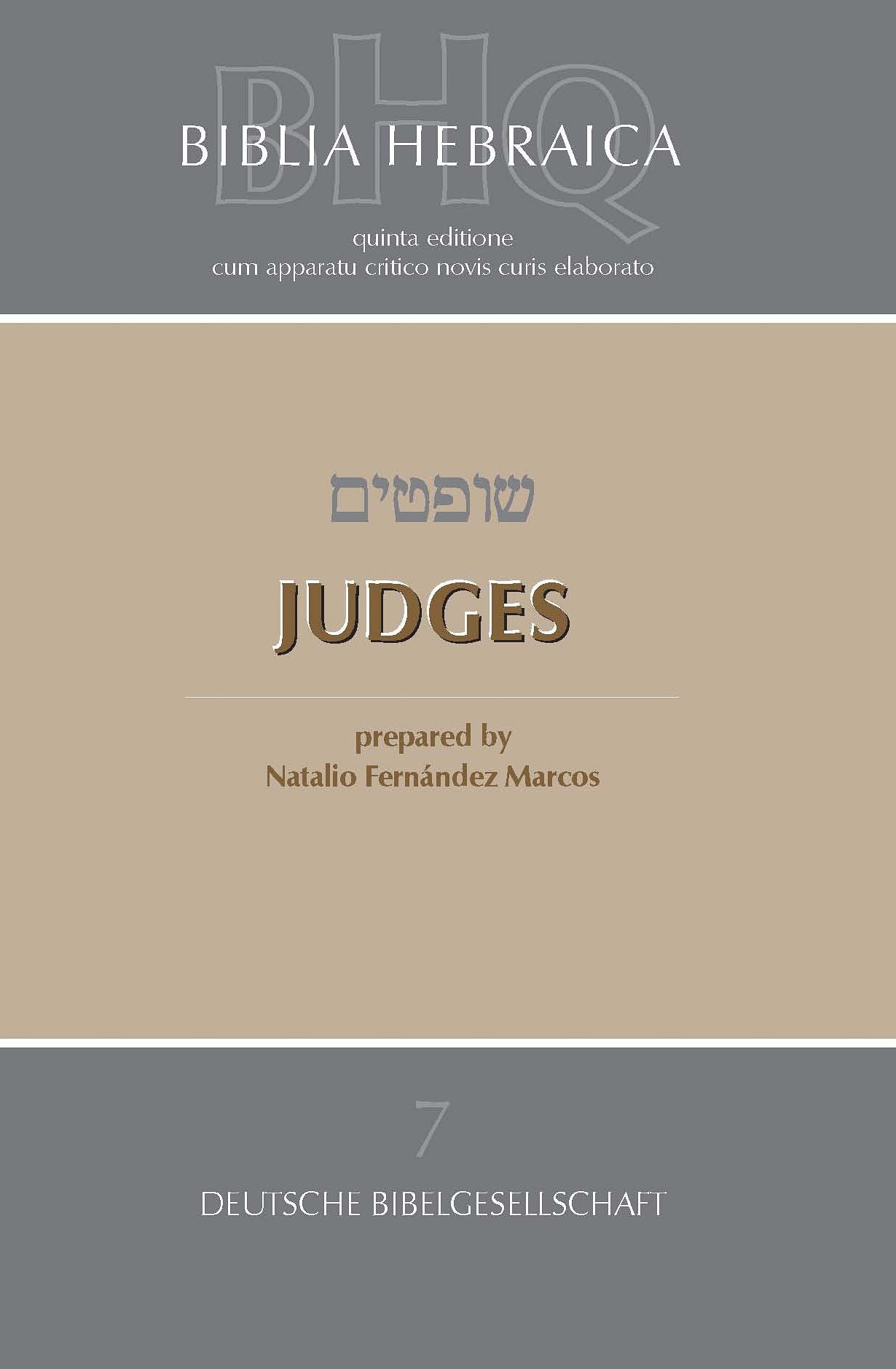 Biblia Hebraica Quinta: Judges